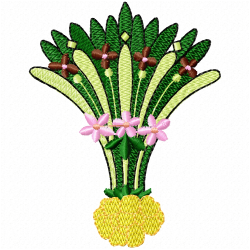 Flowers And Tree Embroidery Design 1